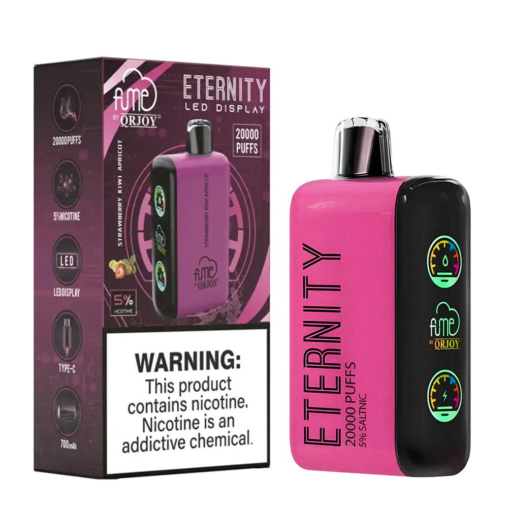 FUME ETERNITY 5% SALT NIC 20K PUFFS DISPOSABLE - STRAW KIWI APRICOT