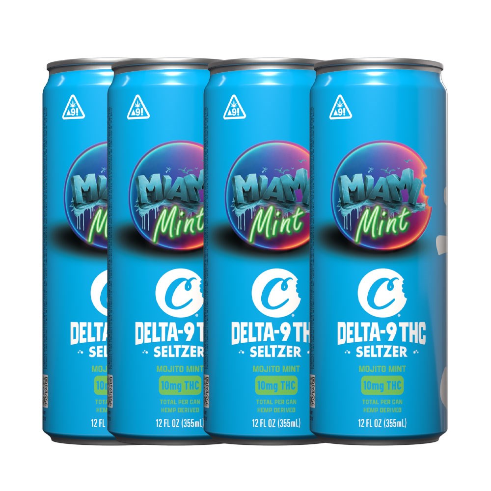 COOKIES D9/THC 10MG MOJITO MINT KRATOM SELTZER - MIAMI MINT