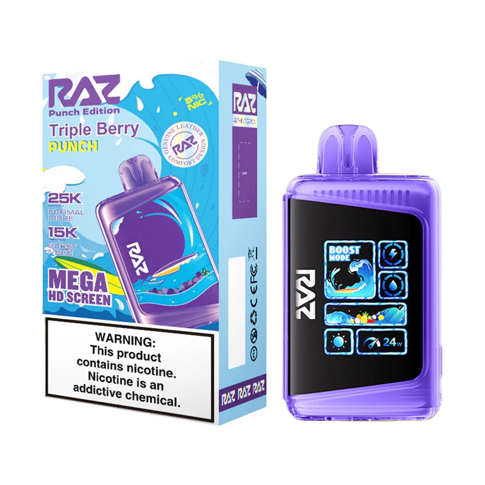 RAZ LTX 5% 25KPUFF DISPOSABLE- TRIPLE BERRY PUNCH