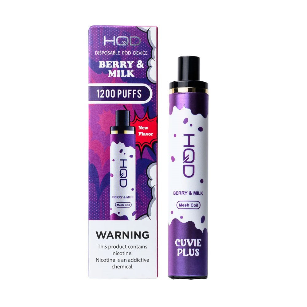 HQD CUVIE PLUS 5% NIC DISPOSABLE - BERRY & MILK