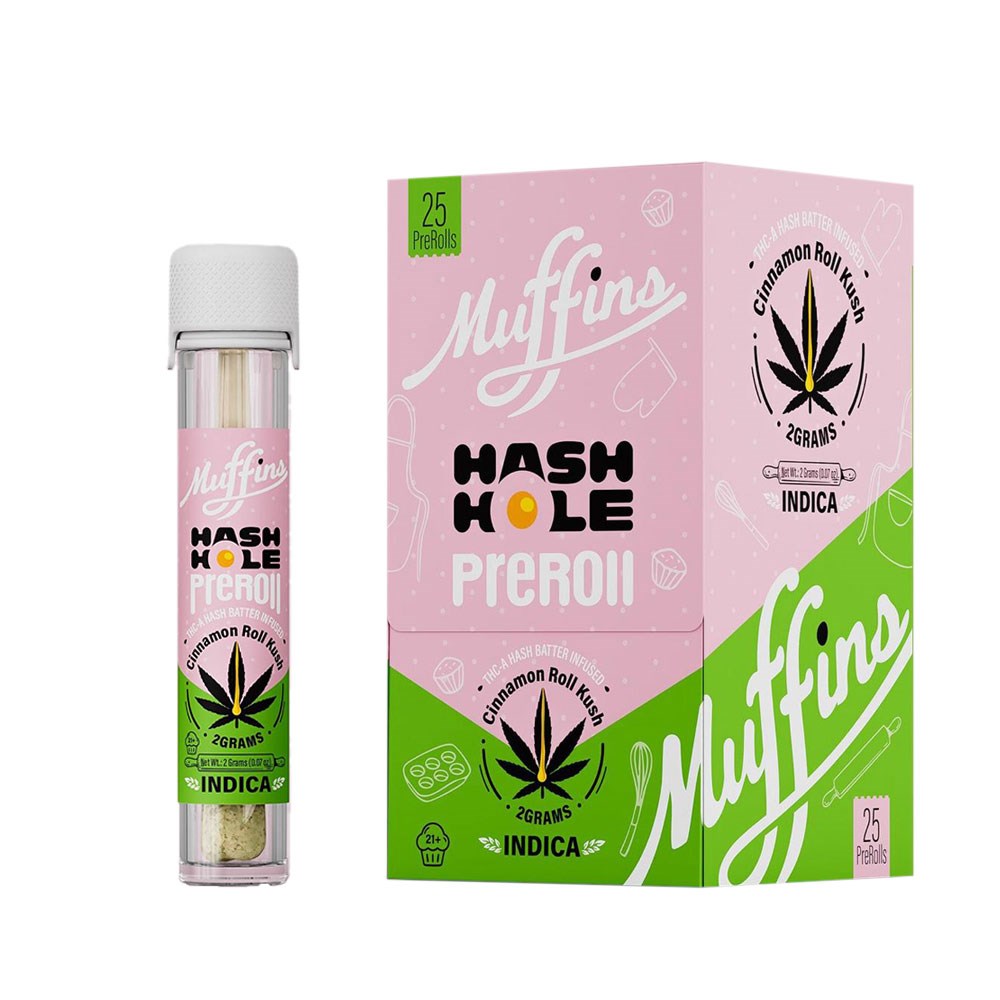 MUFFINS HASH HOLE 2G PREROLL INDICA- CINNAMON ROLL KUSH