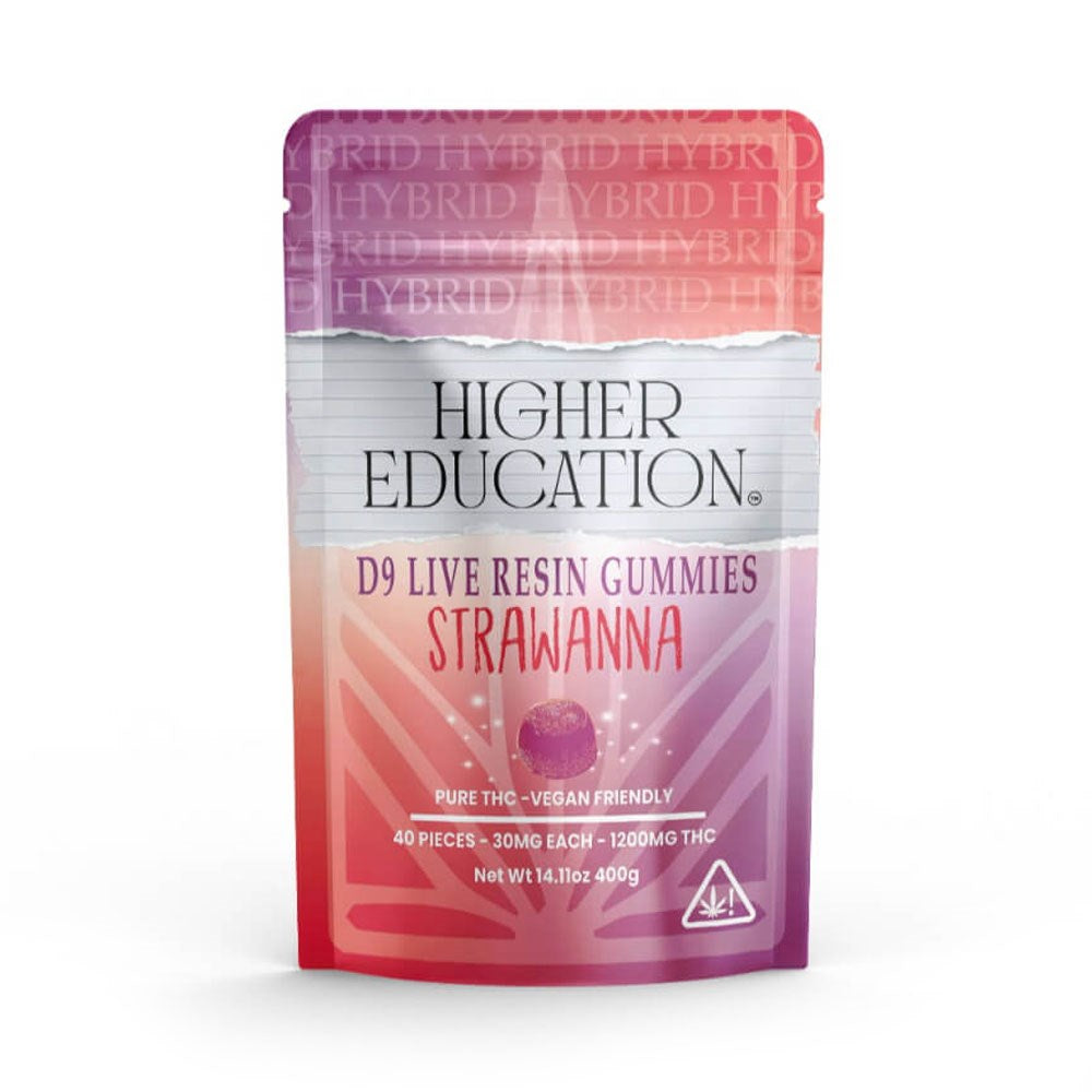 HIGHER EDUCATION D9 1200MG GUMMIES HYBRID -STRAWNANA