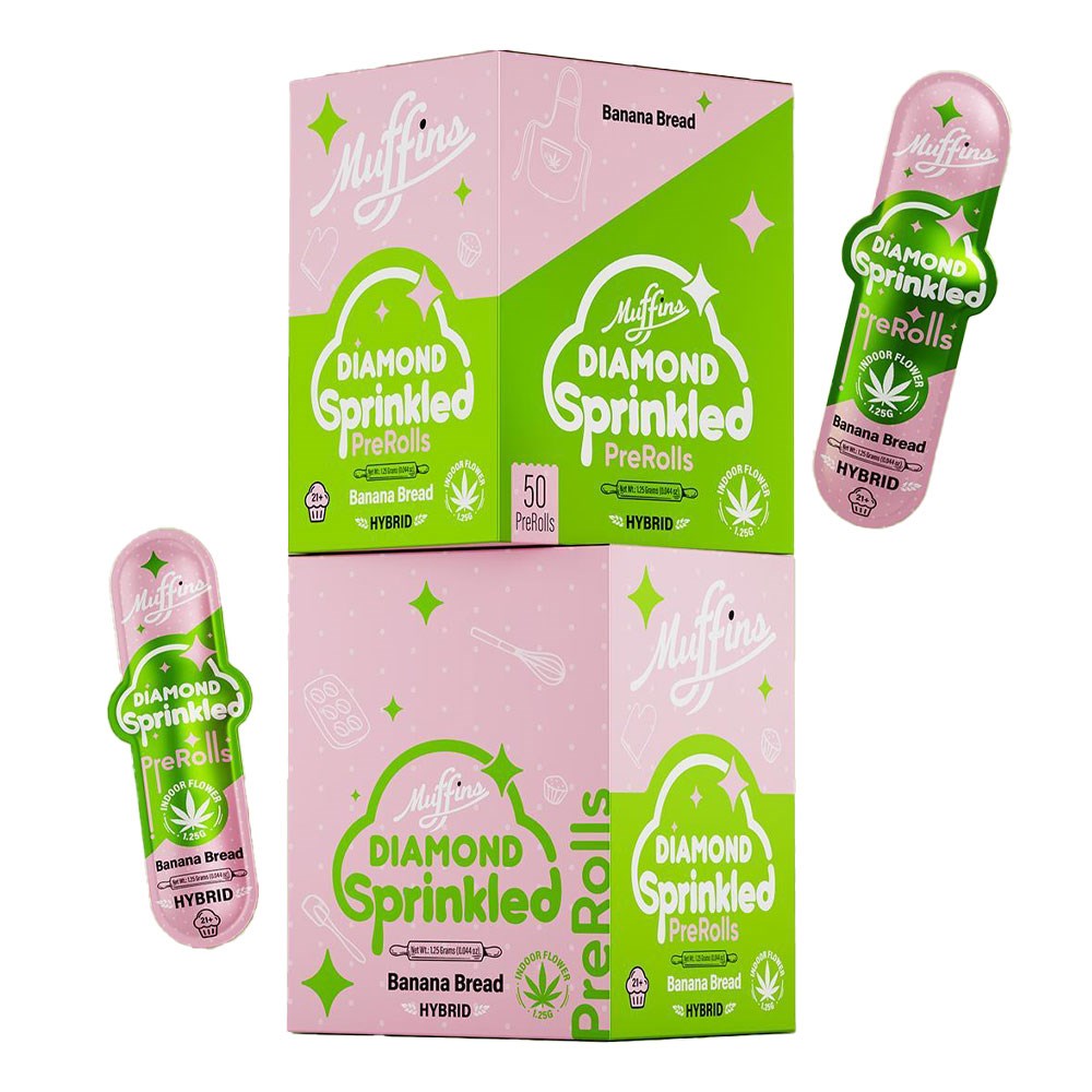 MUFFINS DIAMOND SPRINKLED PREROLLS HYBRID - BANANA BREAD