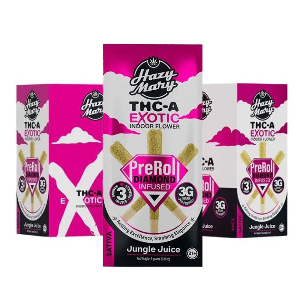 HAZY MARY 3G 3CT EXOTIC PREROLLS SATIVA- JUNGLE JUICE