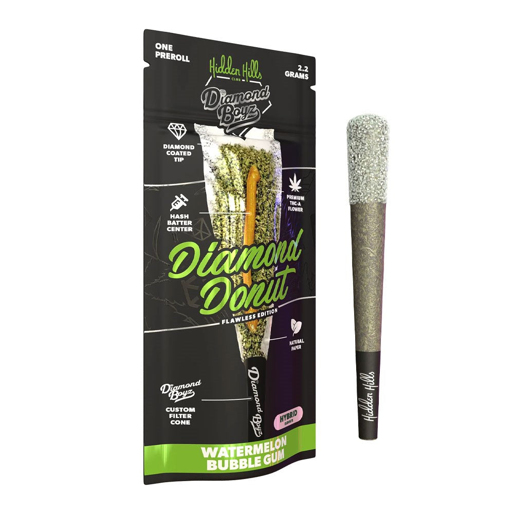 HIDDEN HILLS BOYZ 2.2G PREROLLS HYBRID - WATERMELON BUBBLEGUM