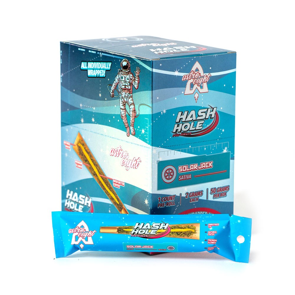 ASTRO EIGHT HASH HOLE SINGLE 2G PREROLLS SATIVA - SOLAR JACK