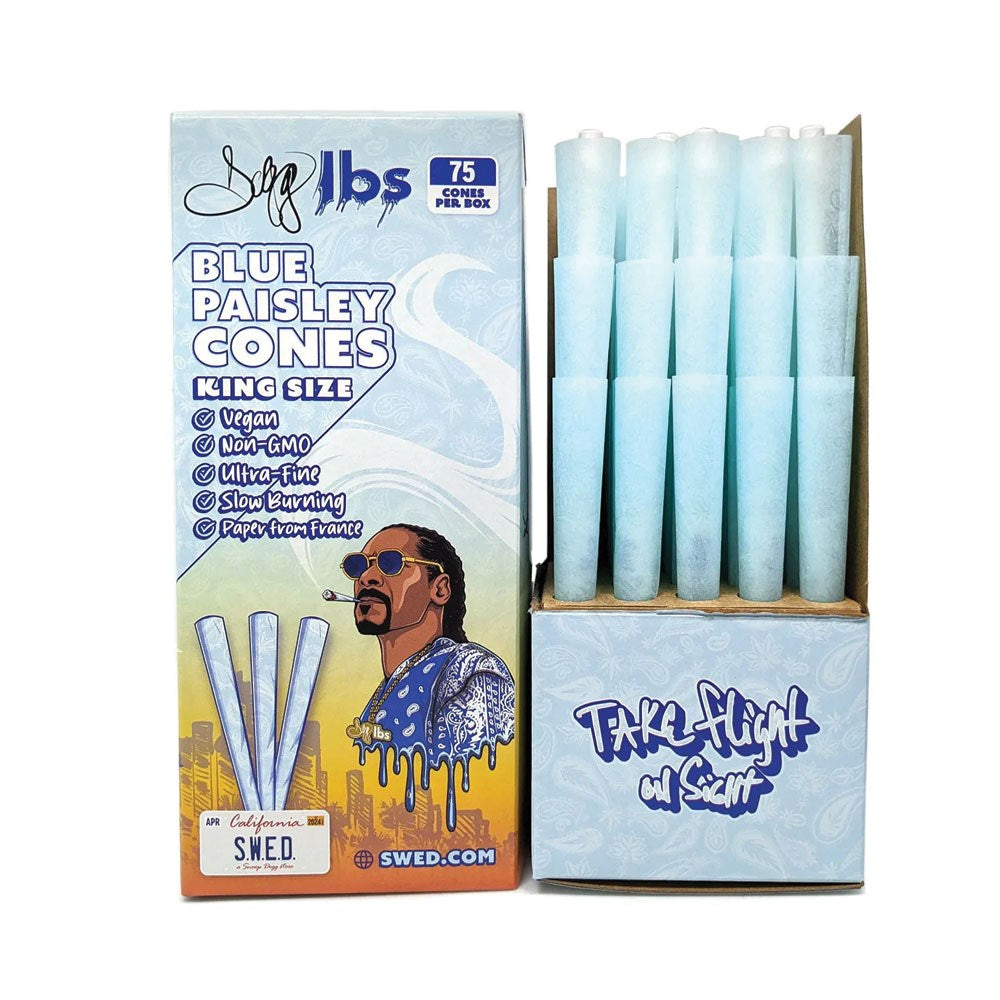 DOGG LBS BLUE PAISLEY KS PREROLLED CONES