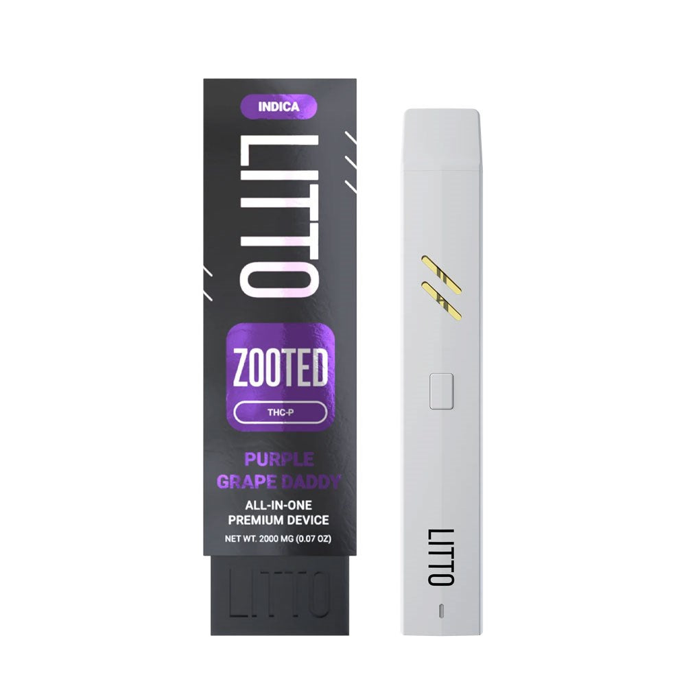 LITTO KTFO THC-P ZOOTED 2000MG DISPOSABLE INDICA - PUPLE GRAPE DADDY