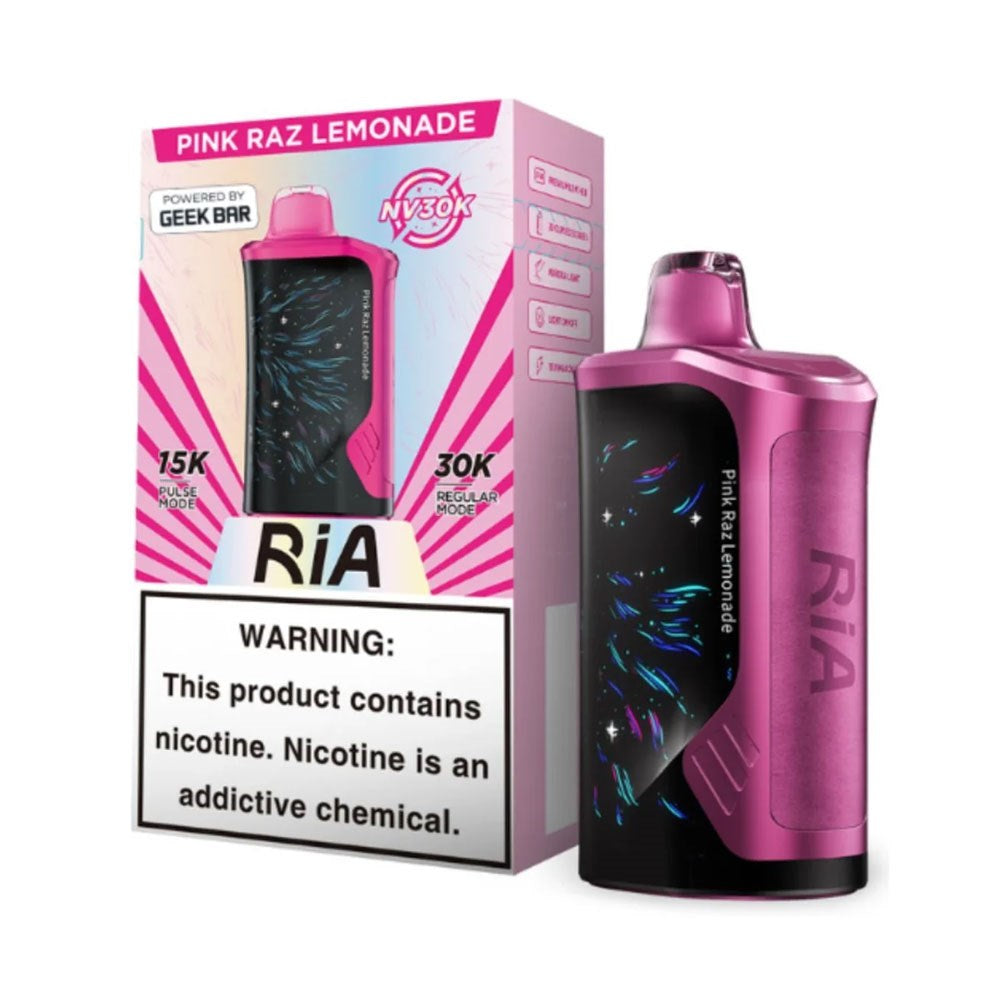 RIA NV 5% 30KPUFF DISPOSABLE- PINK RAZ LEMONADE