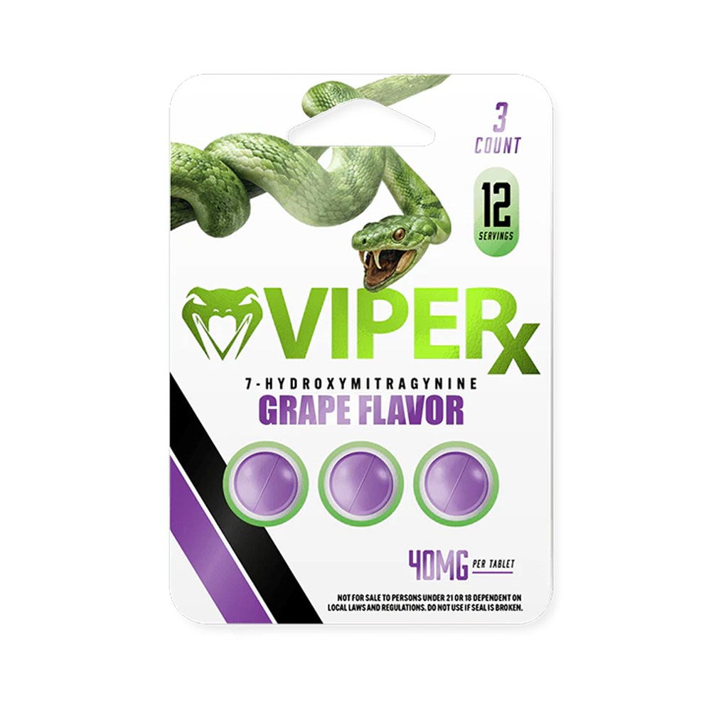 VIPER X 7 HYDROXI/PSEUDO 40MG 3CT KRATOM - GRAPE