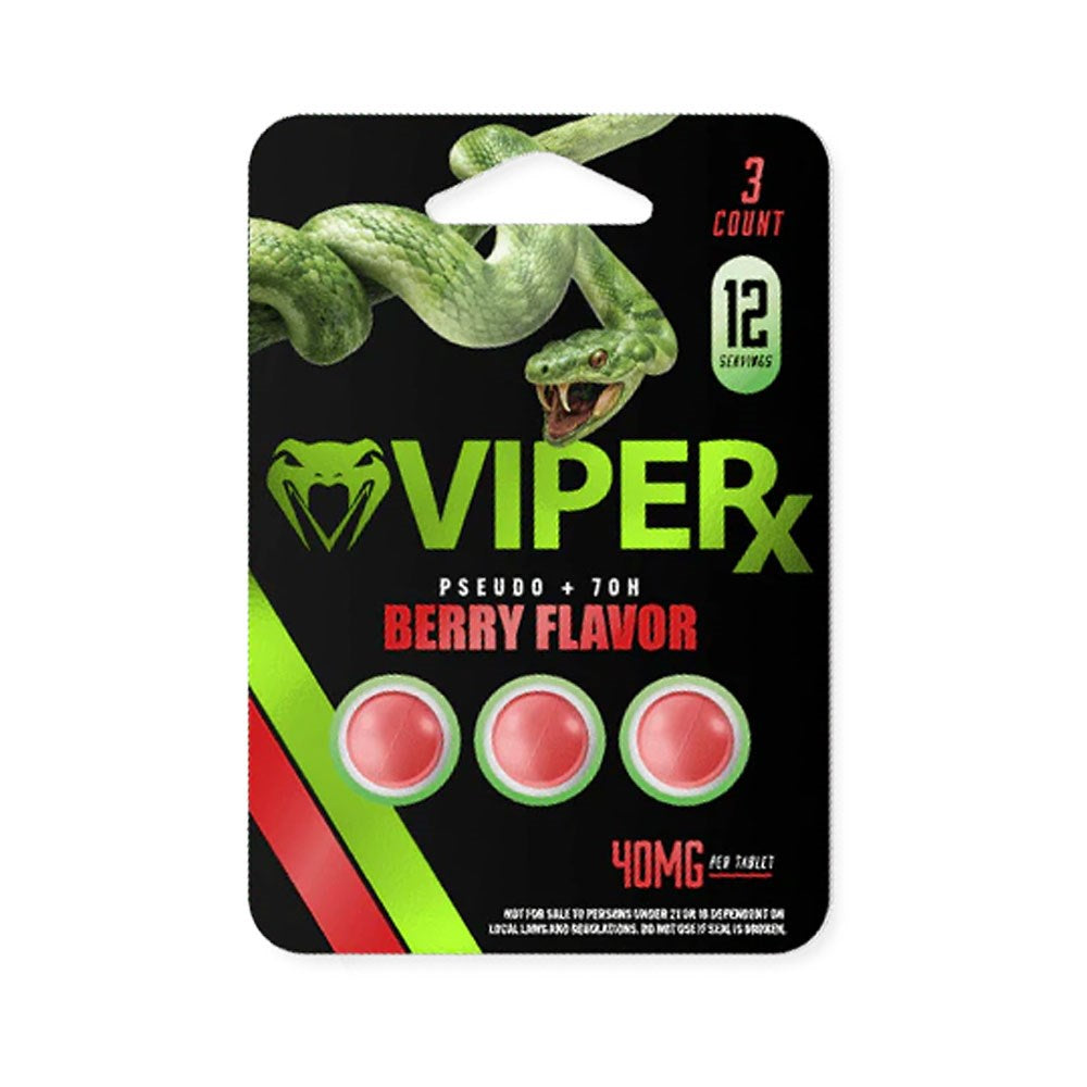 VIPER X 7 HYDROXI/PSEUDO 40MG 3CT KRATOM - BERRY