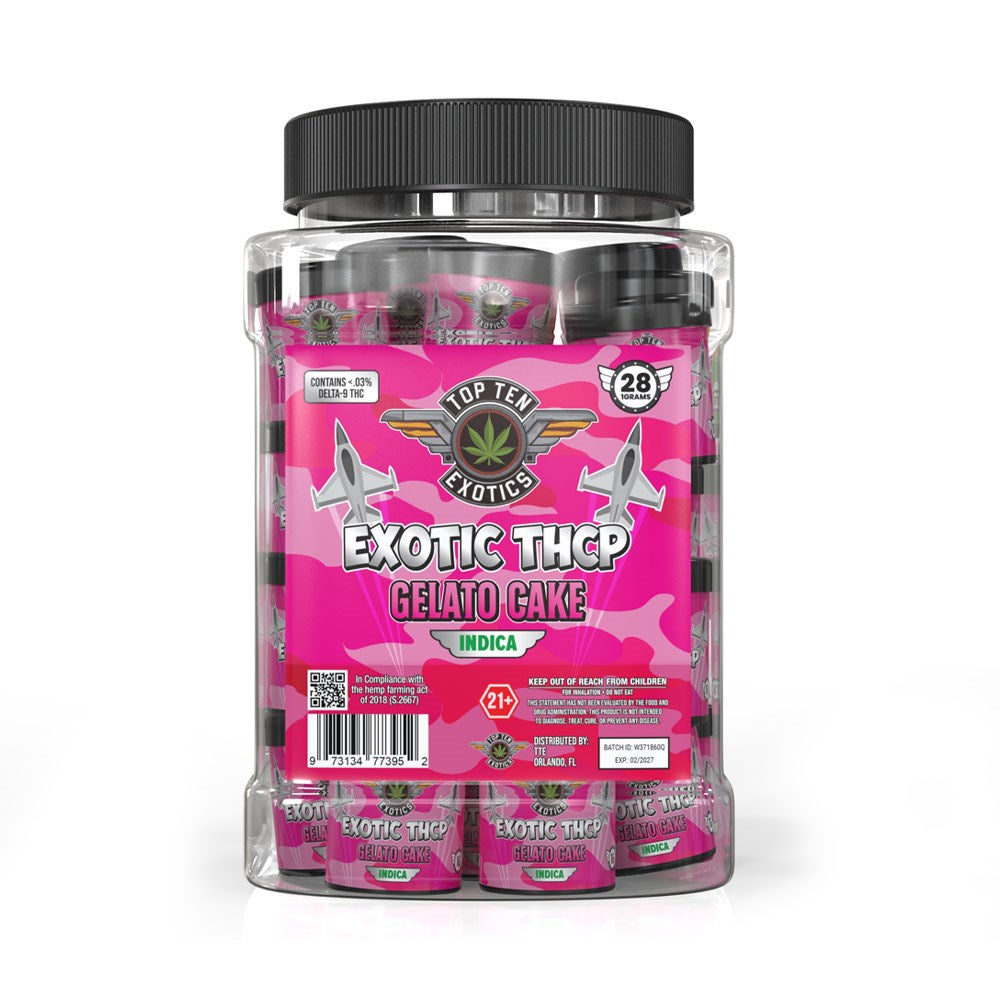TOP TEN EXOTIC THCP 1G FLOWER INDICA - GELATO CAKE