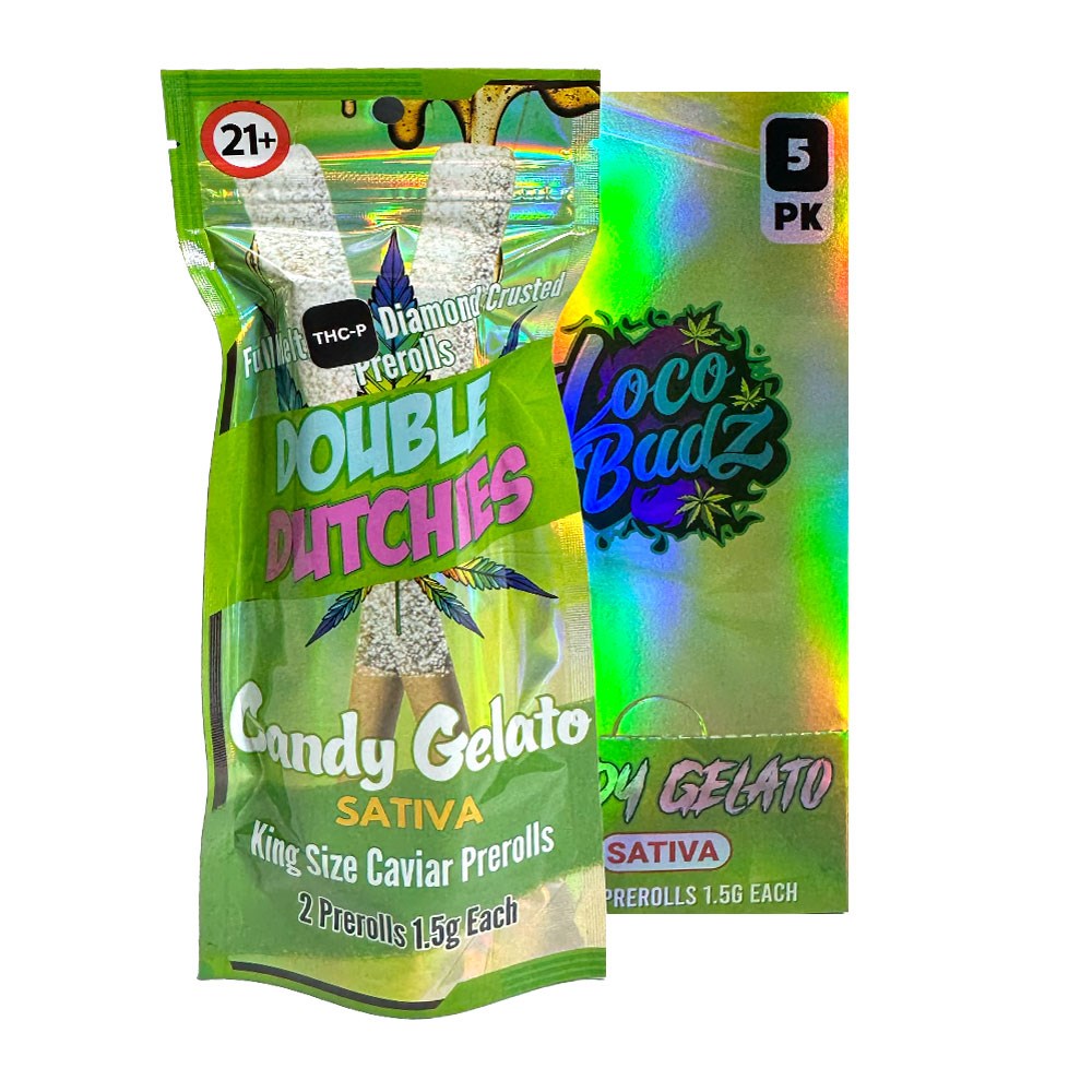 LOCO BUDZ THCP 1.5G 2CT PREROLLS SATIVA - CANDY GELATO