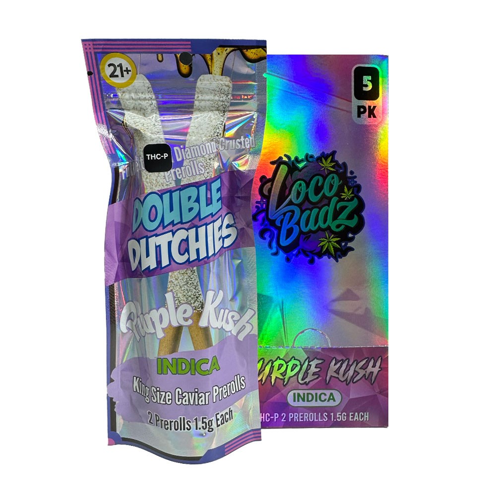 LOCO BUDZ THCP 1.5G 2CT PREROLLS INDICA - PURPLE KUSH