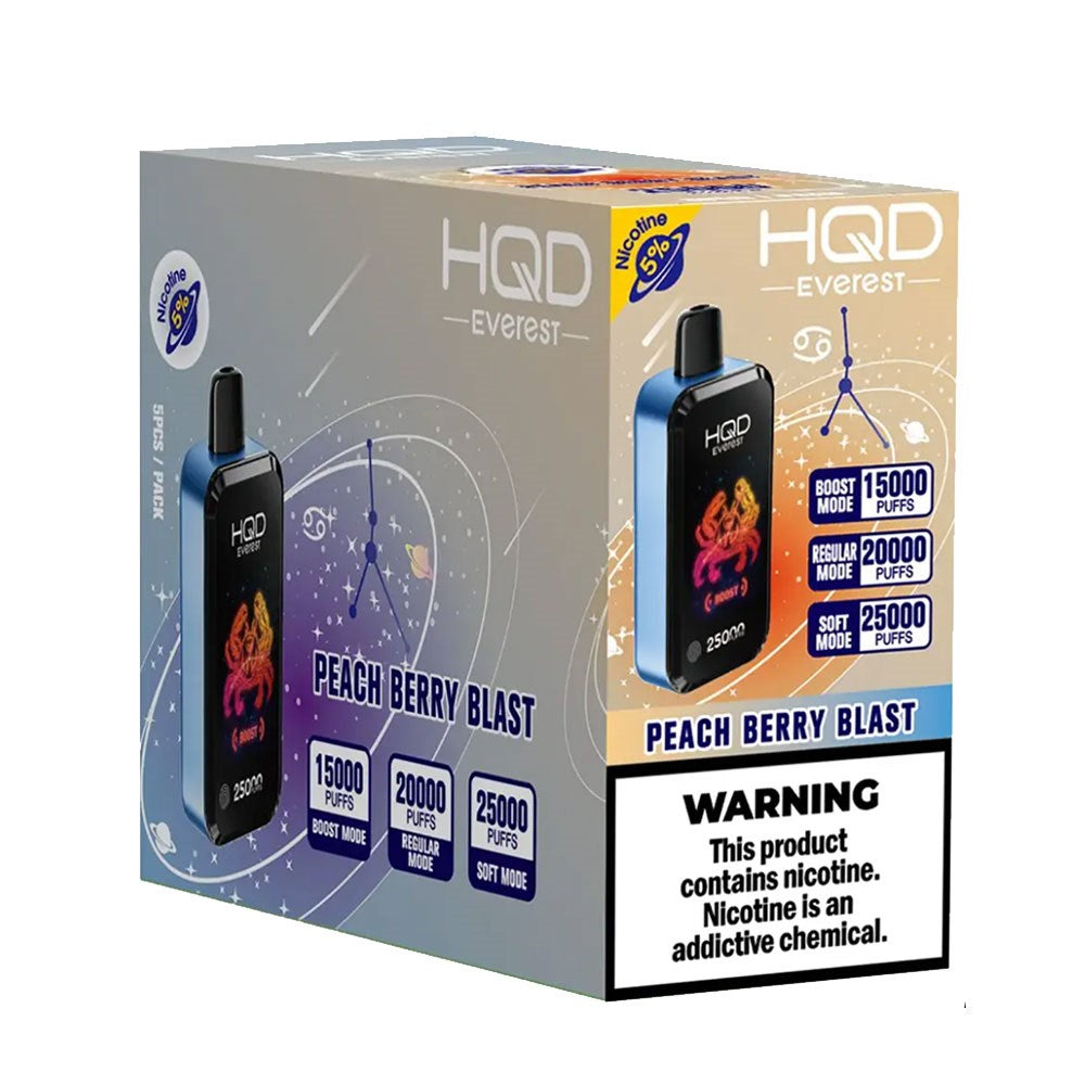 HQD CUVIE EVEREST 25K 5% DISPOSABLE - PEACH BERRY BLAST