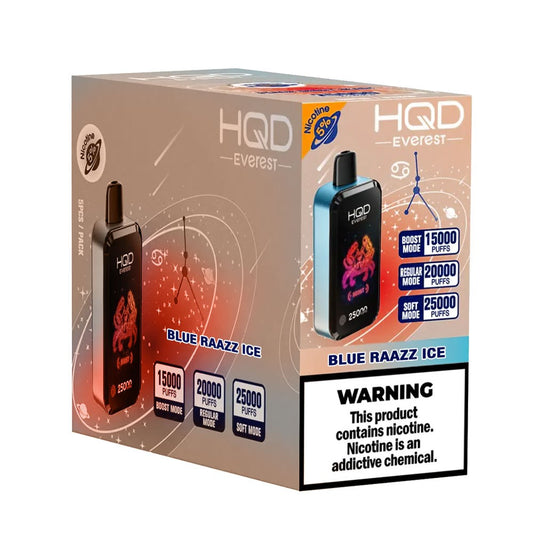 HQD CUVIE EVEREST 25K 5% DISPOSABLE - BLUE RAZ ICE