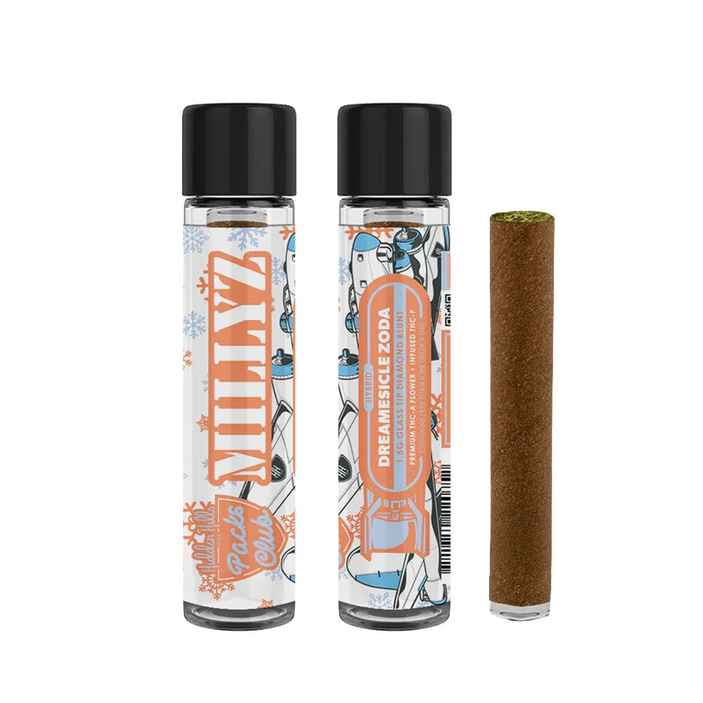 HIDDEN HILLS MILLYZ 1.5G GLASS TIP BLUNT - DREAMSICLE ZODA