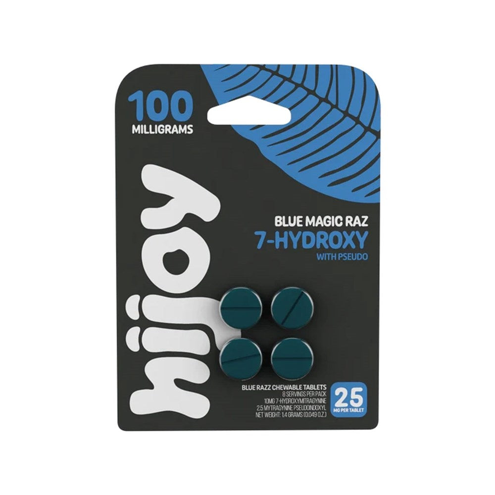 HIJOY 7 OHMZ 25MG 4CT KRATOM CAPSULES - BLUE MAGIC RAZ
