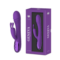 GENEVA LIQUID SILICONE RABBIT VIBE - PURPLE