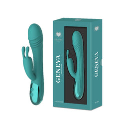 GENEVA LIQUID SILICONE RABBIT VIBE- TEAL