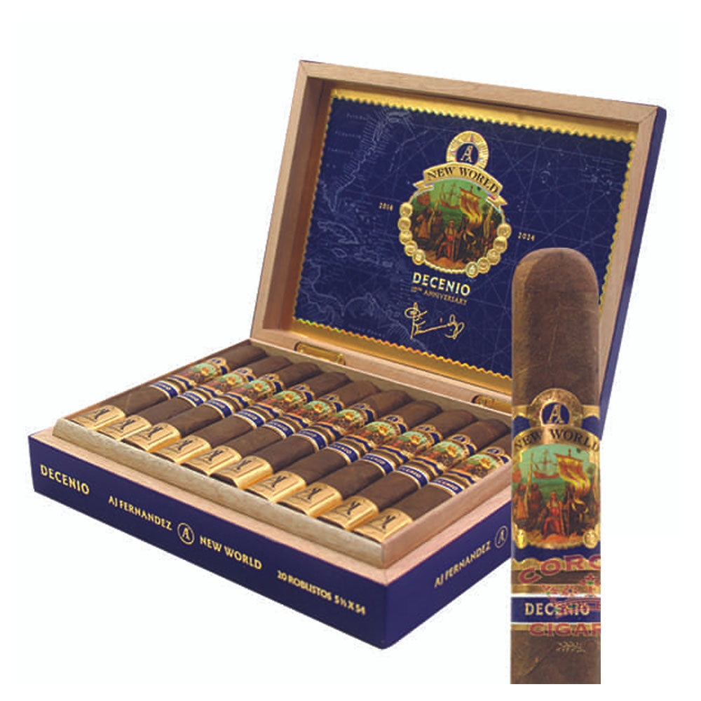 AJ FERNANDEZ NEW WORLD DECENIO ROBUSTO 5 1/2X54 CIGARS