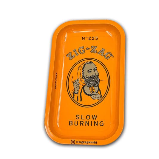 ZIG ZAG ORANGE ROLLING LARGE TRAY