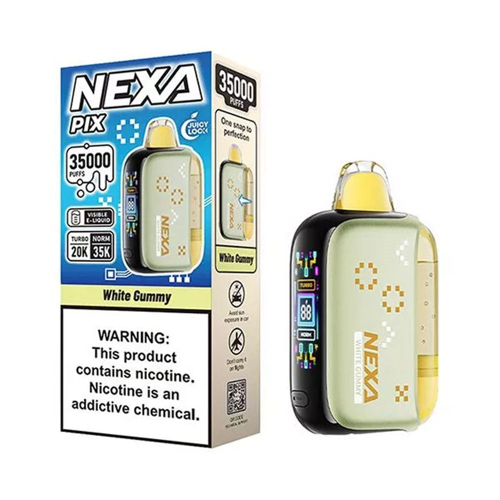 NEXA PIX 35KPUFFS DISPOSABLE - WHITE GUMMY