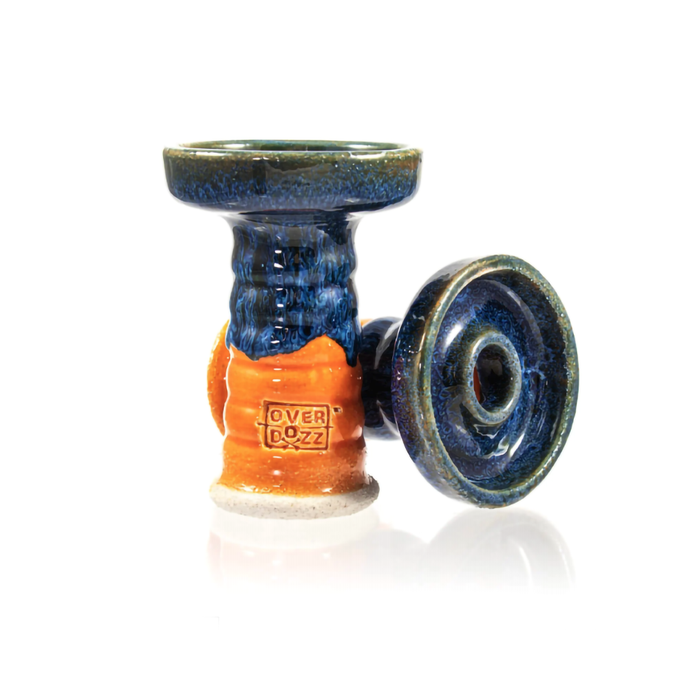 OVERDOZZ HOOKAH HEAD WHITE CLAY - BLUE ORANGE