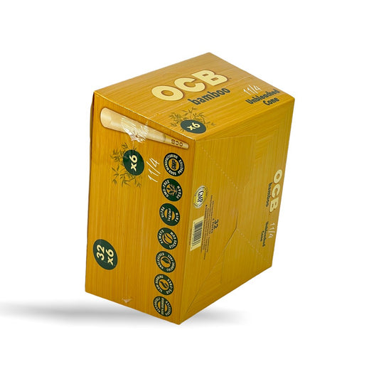 OCB BAMBOO UNBLEACHED CONE 1 1/4 6PK