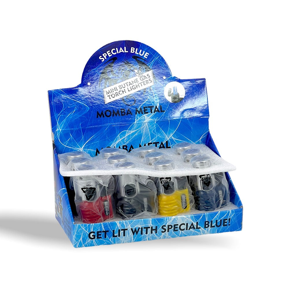 SPECIAL BLUE MOMBA METAL 3 FLAME TORCH