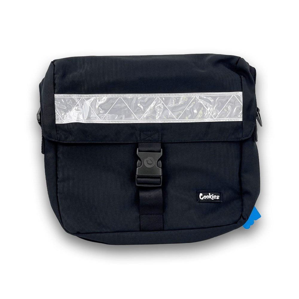 COOKIES ZENITH-POLY "SMELL PROOF" CROSSBODY/SHOULDER BAG WITH 3M TAPING - BLACK