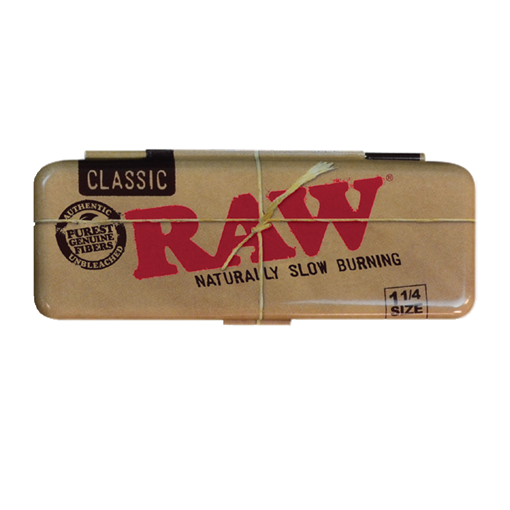 RAW KING SIZE SLIM ROLLING PAPER TIN- CLASSIC