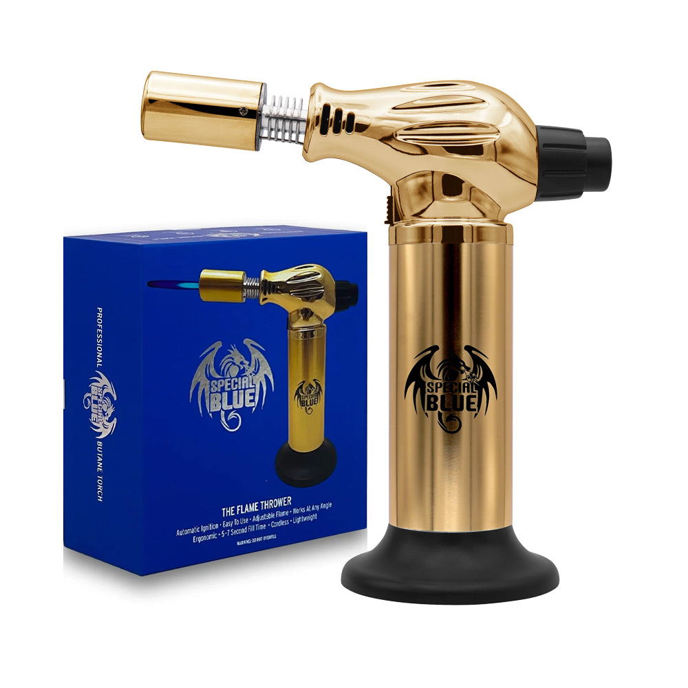 SPECIAL BLUE FLAME THROWER TORCH - GOLD