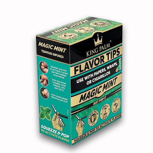 KING PALM 7MM TIPS DISPLAY - MAGIC MINT
