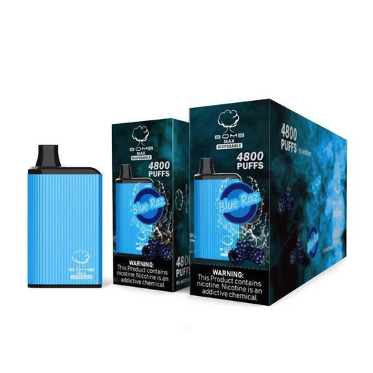 BOMB MAX 5% NIC DISPOSABLE - BLUE RAZ