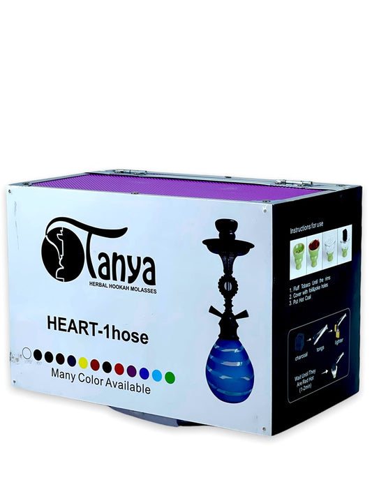 TANYA HEART HOOKAH W/TRAVELING CASE