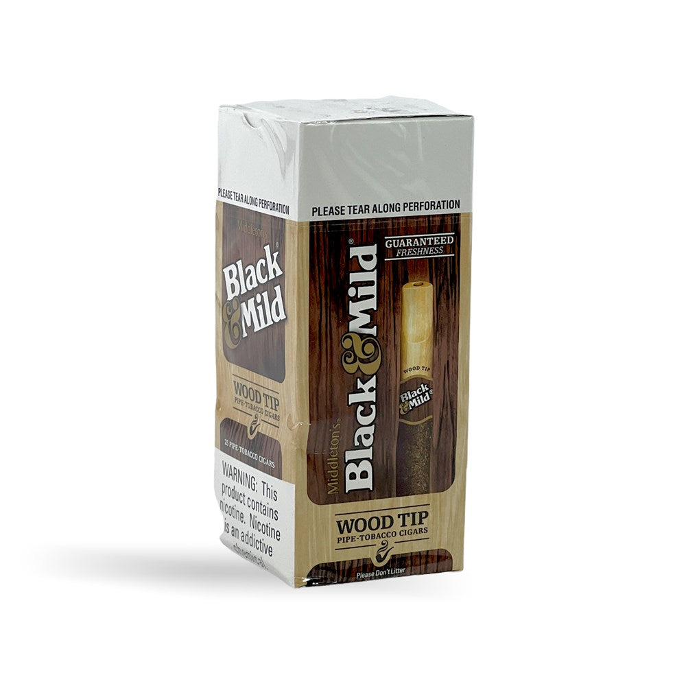 BLACK & MILD WOOD TIP 25CT UPR