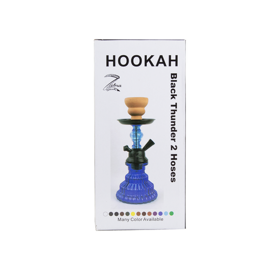 ZEBRA PUMPKIN BLACK THUNDER 2-HOSE HOOKAH