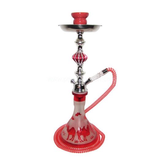 ZEBRA 17" CAMEL HOOKAH - RED
