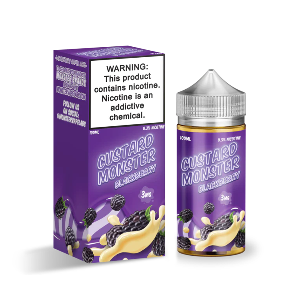 CUSTARD MONSTER 100ML JUICE 3MG - BLACKBERRY