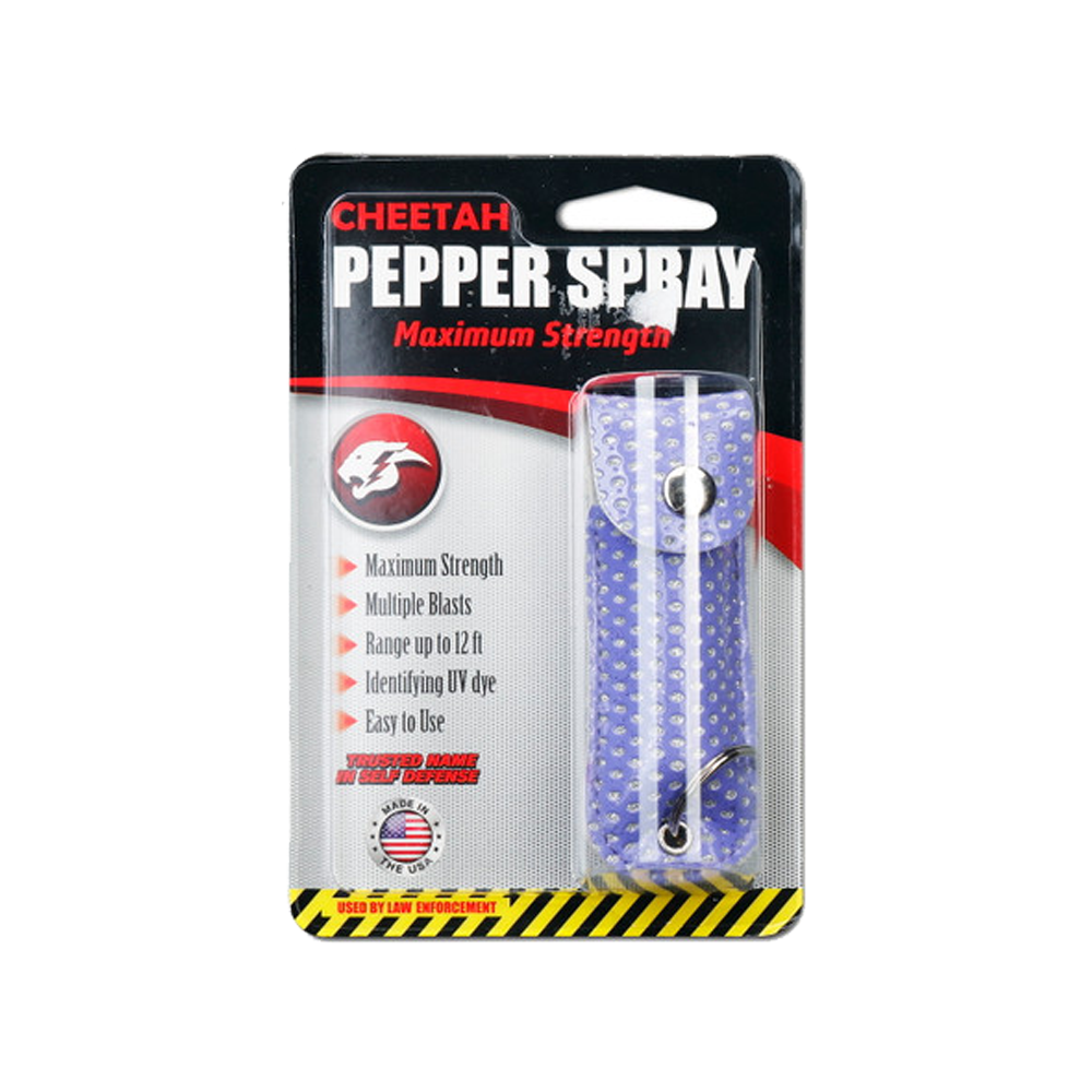 CHEETAH PEPPER SPRAY - PURPLE BLING