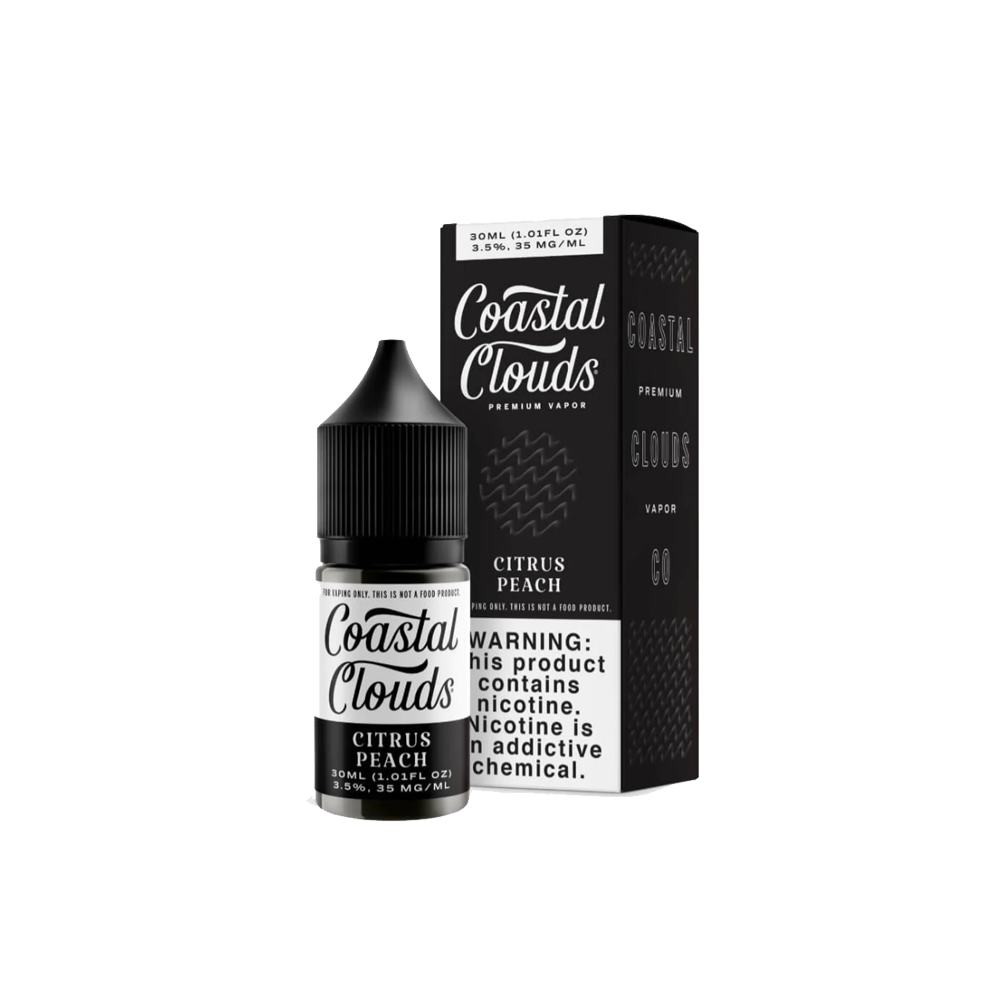 COASTAL CLOUDS 30ML SALT NIC JUICE 35MG - CITRUS PEACH