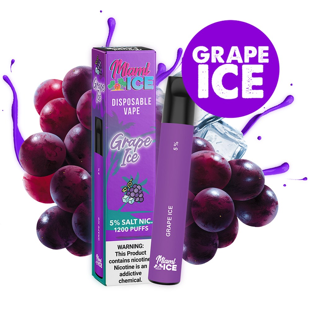 MIAMI ICE 5% NIC DISPOSABLE - GRAPE ICE