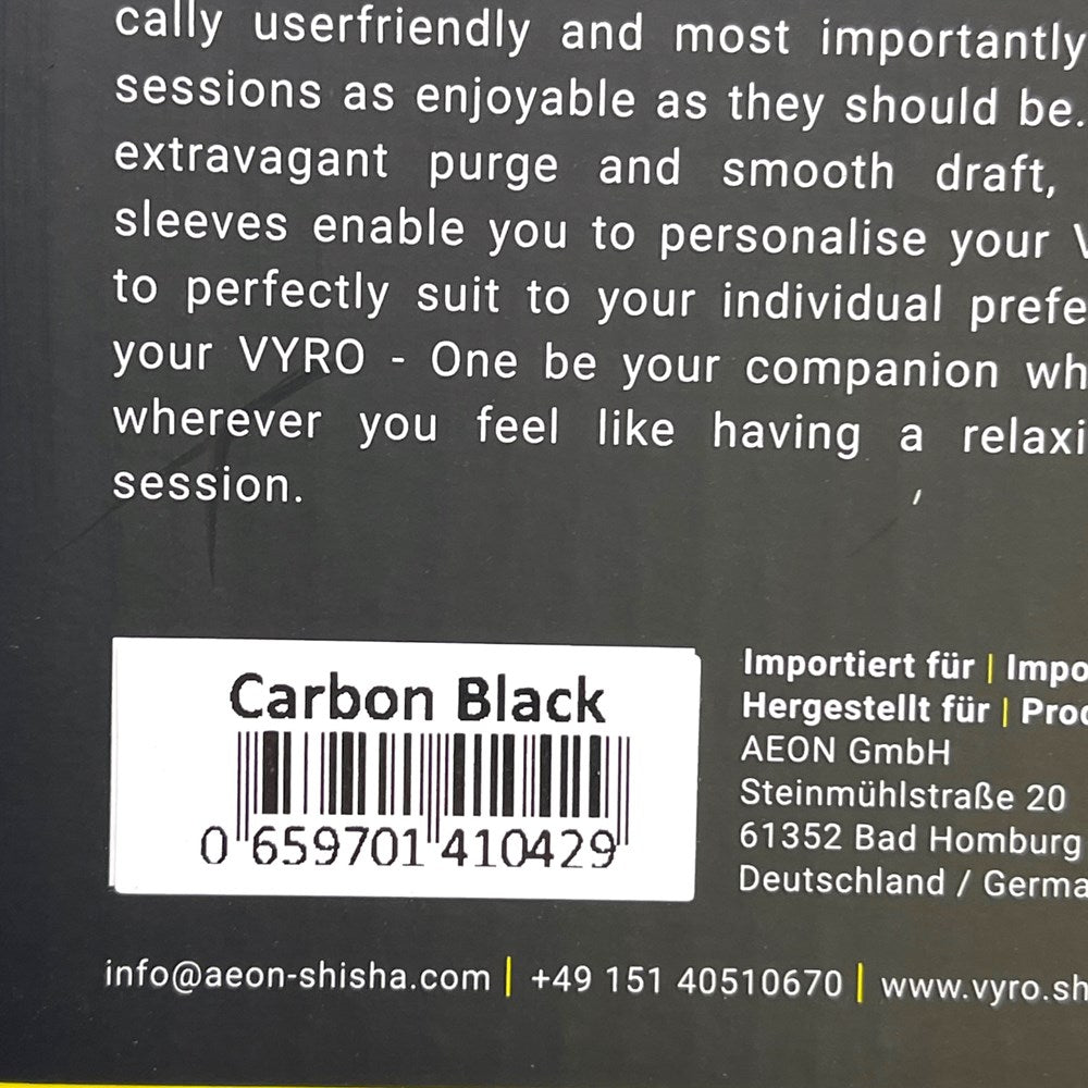 VYRO ONE CARBON HOOKAH - BLACK