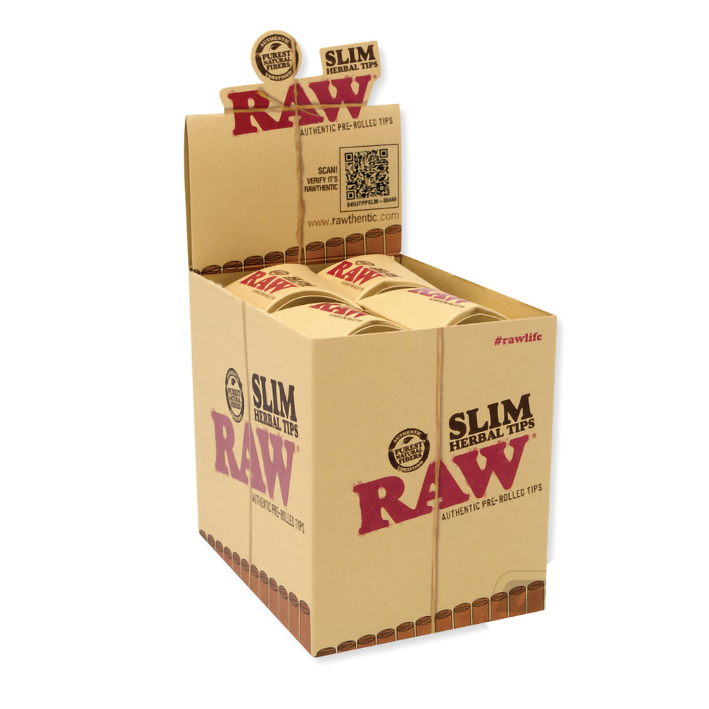 RAW PRE-ROLLED SLIM HERBAL TIPS