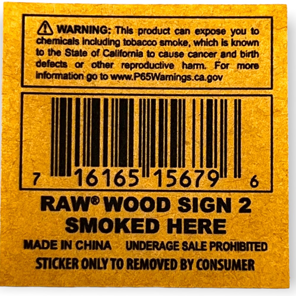 RAW PAINTED SIGN - SMOKED HERE