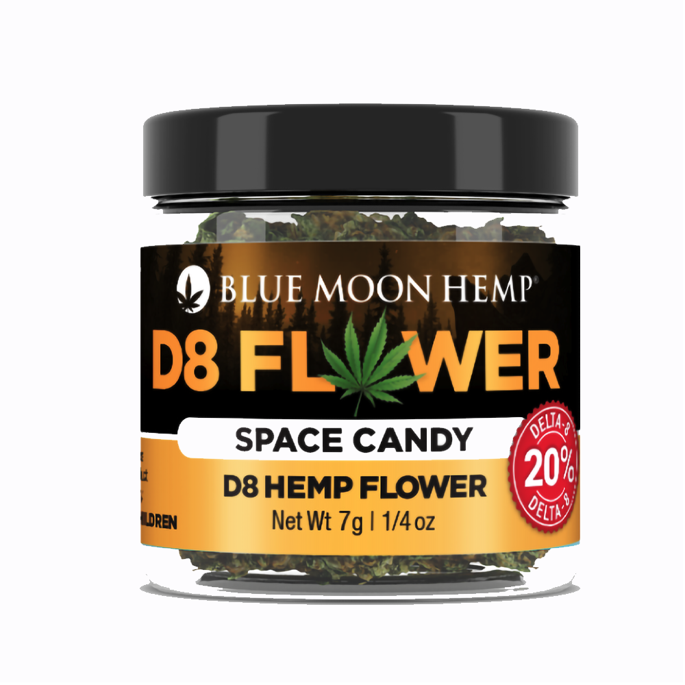 BLUE MOON HEMP D8 FLOWER 7G - SOUR SPACE CANDY