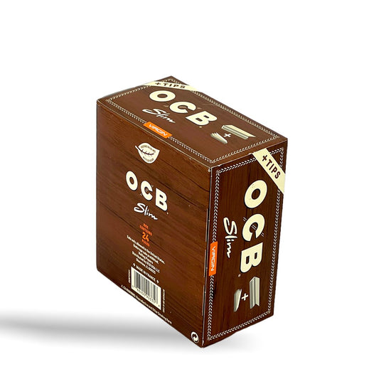 OCB VIRGIN SLIM ROLLING PAPERS W/TIPS
