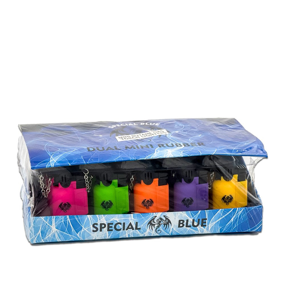 SPECIAL BLUE DUAL MINI RUBBER TORCH