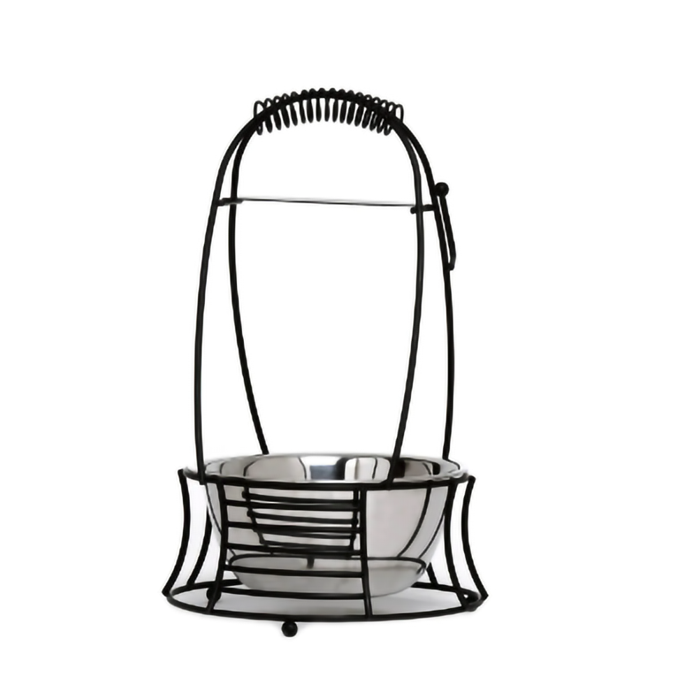 MYA #963 SMALL CHROME CHARCOAL BASKET